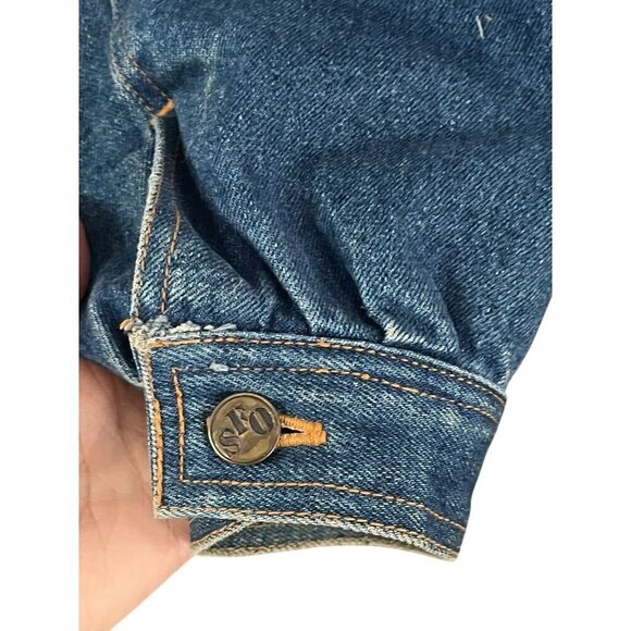 Santa Fe Outback Denim Jacket Men XL Barn Coat Western Fleece Chores Southwest - Picture 6 of 14